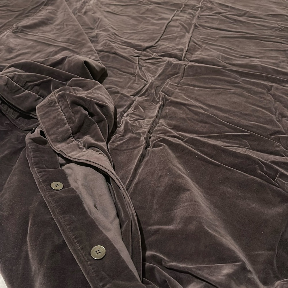 POTTERY BARN Velvet duvet FIG full/queen EUC VINTAGE